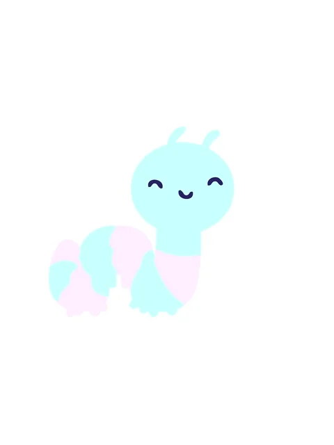 Horizontally vibrating animation of cute bug Stock Footage 324293894