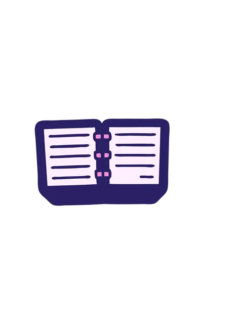 Horizontally vibrating animation of cute cartoon of a stack of diaries Stock Footage 324189747
