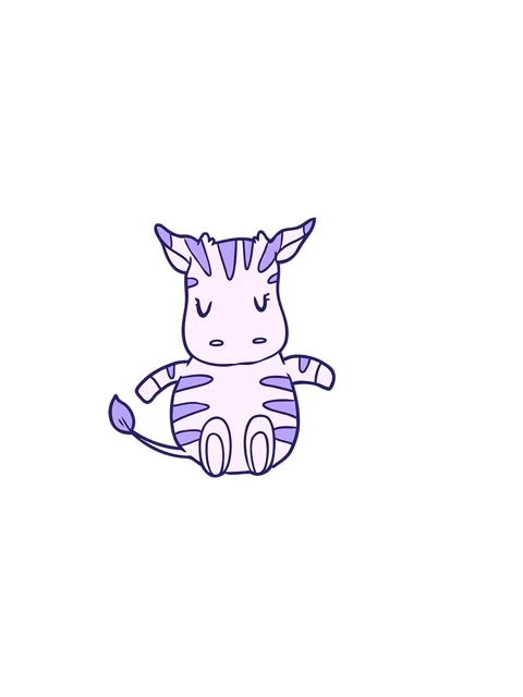 Horizontally vibrating animation of cute cartoon zebra Stock Footage 324314575