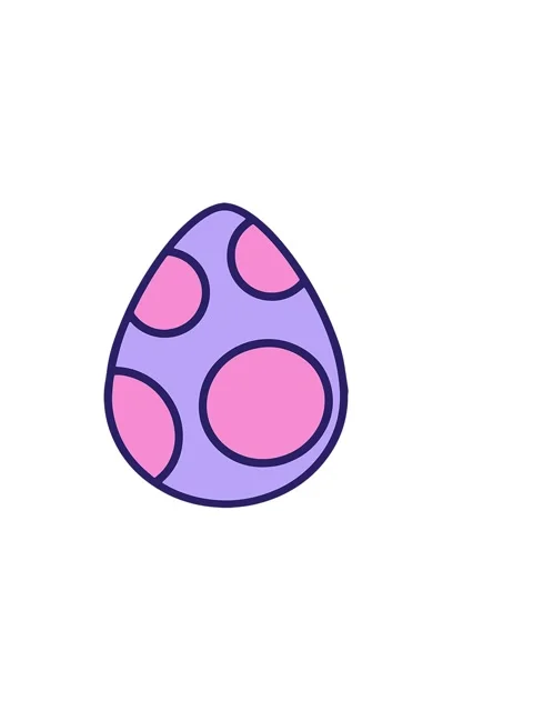 Horizontally vibrating animation of cute easter egg cartoon Stock Footage 324072140