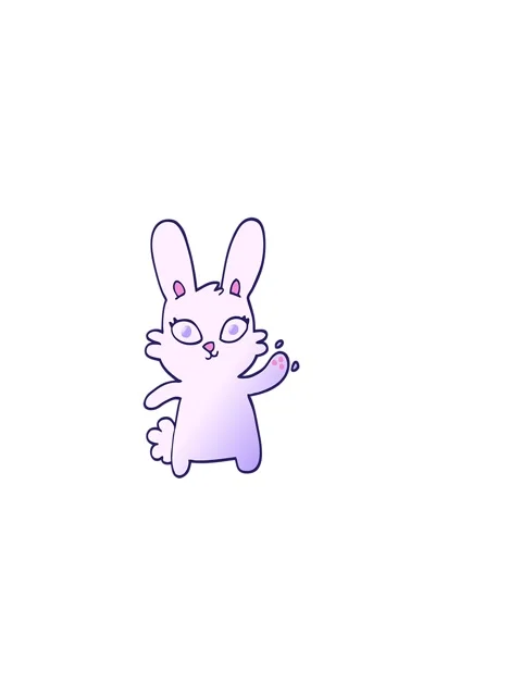 Horizontally vibrating animation of cute vector gradient illustration carto.. Stock Footage 324431588
