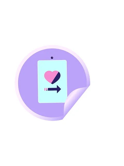 Horizontally vibrating animation of dating app on cell phone graphic vector.. Stock Footage 324210921