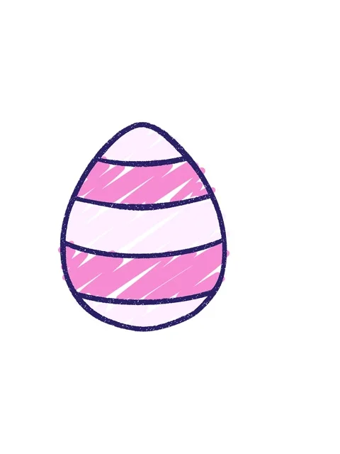 Horizontally vibrating animation of Easter Egg Chalk Drawing Stock Footage 324414512