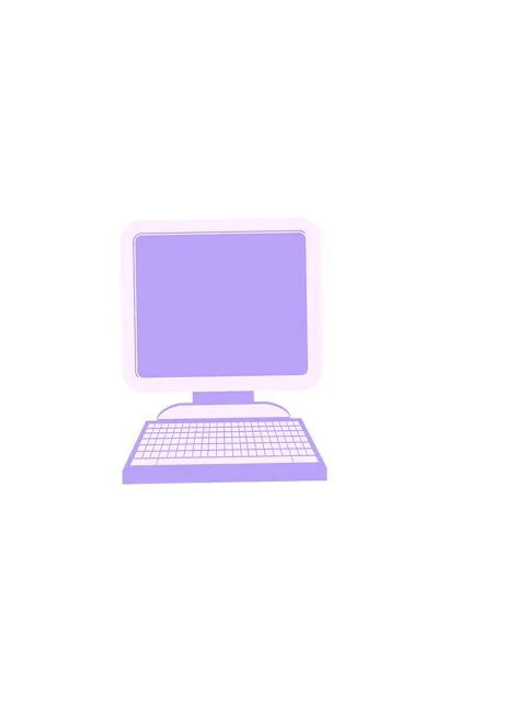 Horizontally vibrating animation of a Flat colour illustration of a computer Video stock 324085235