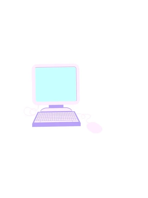 Horizontally vibrating animation of Flat colour illustration of a computer .. Stock Footage 324471879