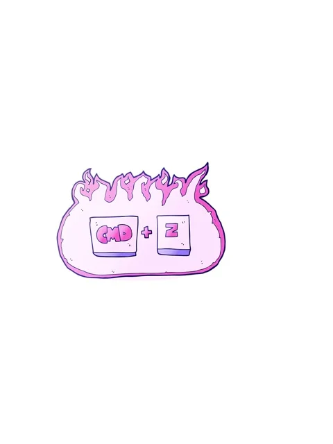 Horizontally vibrating animation of freehand drawn cartoon command Z function 動画素材 324102073