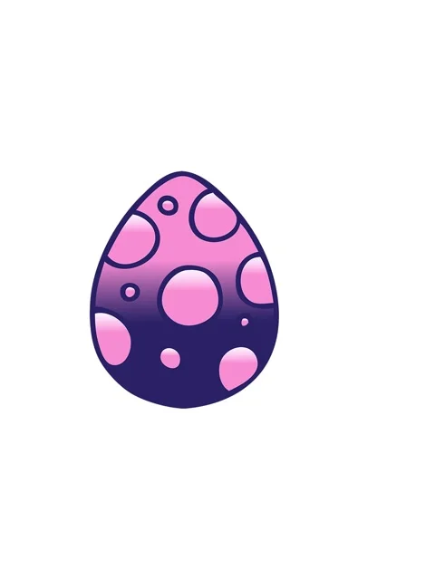 Horizontally vibrating animation of gradient shaded quirky cartoon easter egg Video stock 324322706