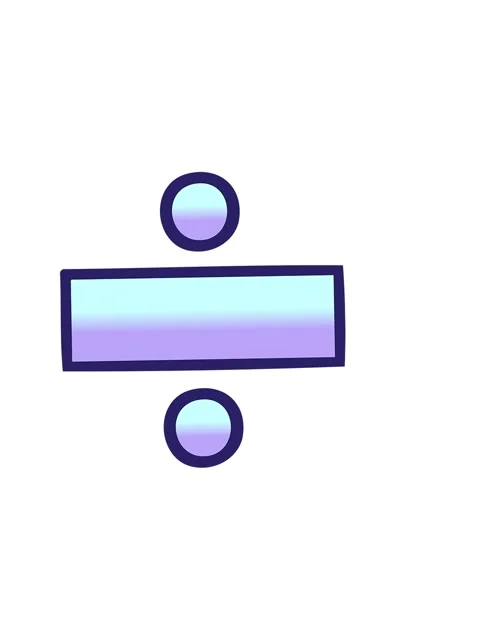 Horizontally vibrating animation of gradient shaded cartoon of a division s.. Stock Footage 324423144
