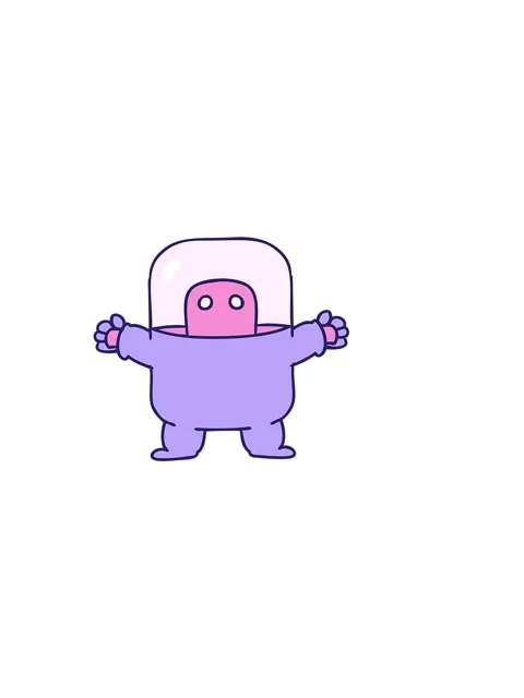 Horizontally vibrating animation of hand drawn cartoon doodle of an alien i.. Stock Footage 324157209