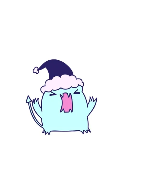 Horizontally vibrating animation of hand drawn christmas cartoon of kawaii .. Video stock 324289860