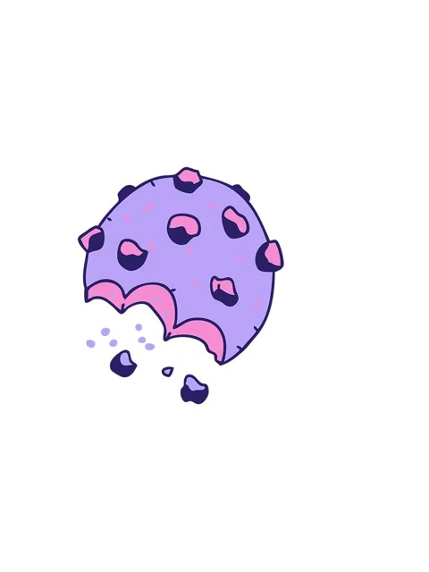 Horizontally vibrating animation of hand drawn quirky cartoon cookie Stock Footage 324370065