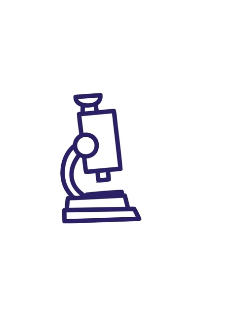 Horizontally vibrating animation of microscope and slide symbol icon Stock Footage 324441611