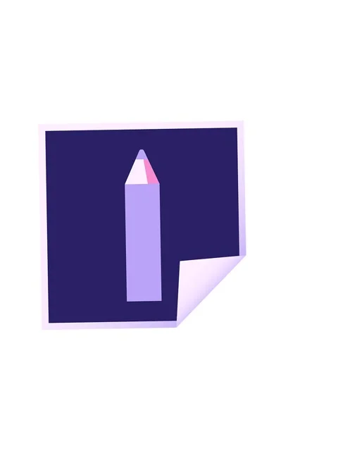 Horizontally vibrating animation of purple coloring pencil graphic vector i.. Stock Footage 324315693