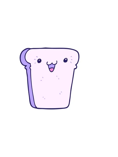 Horizontally vibrating animation of slice of bread design Stock Footage 324338858