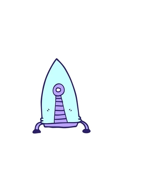 Horizontally vibrating animation of space rocket Stock Footage 324279916