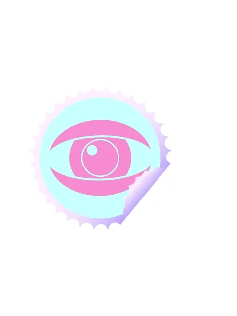 Horizontally vibrating animation of staring eye graphic vector circular pee.. Stock Footage 324200834