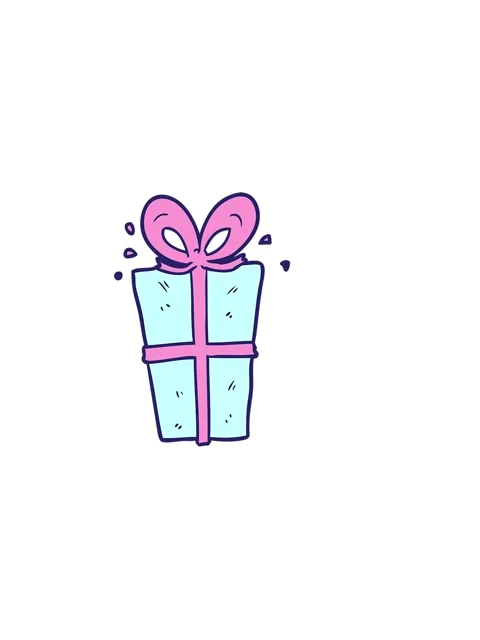 Horizontally vibrating animation of wrapped gift Stock Footage 324122715