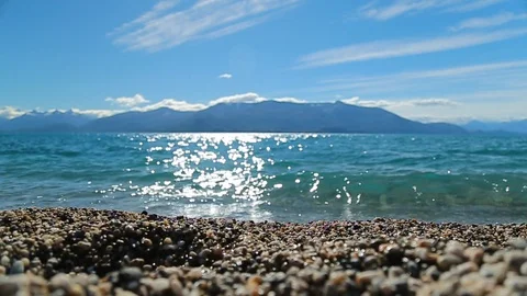 Horizonte lago turquesa Stock Footage 128212827