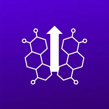 Hormonal boost, increase hormones vector icon Stock Illustration