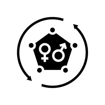 Hormonal changes adolescence puberty glyph icon vector illustration 스톡 일러스트
