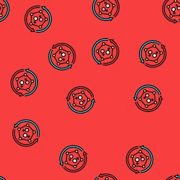 Hormonal changes adolescence puberty vector seamless pattern Stock Illustration