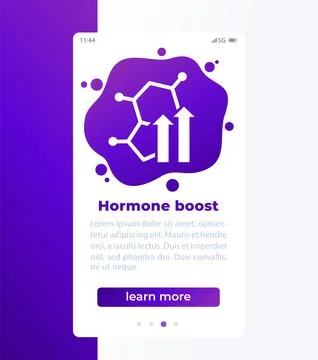 Hormone boost mobile banner design Stock Illustration