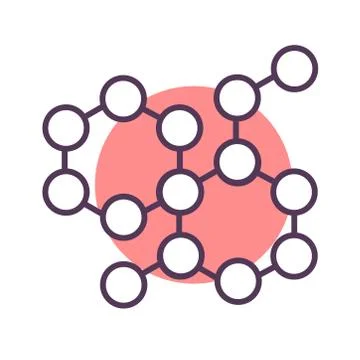 Hormone color line icon. Affect many physiological activities including growt Stock Illustration
