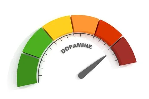 Hormone dopamine level measuring device. 3D render イラスト素材
