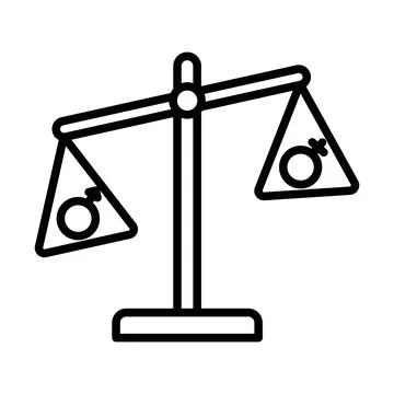Hormone imbalance linear logo mark in black and white Stock Illustration