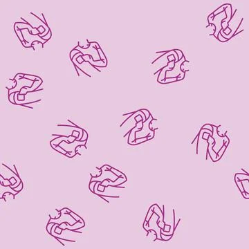 Hormone patch on arm line seamless pattern Stock Illustration