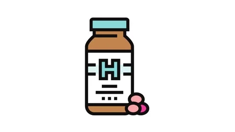 Hormone pill bottle Stock Footage 326113844