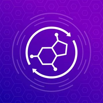 Hormone replacement therapy, HRT icon for web Illustrazione stock