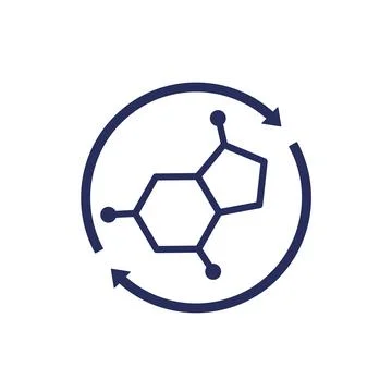 Hormone replacement therapy icon, vector Illustrazione stock