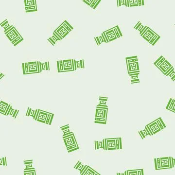 Hormone replacement therapy injection glyph seamless pattern Ilustración de archivo