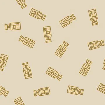 Hormone replacement therapy injection line seamless pattern Illustrazione stock