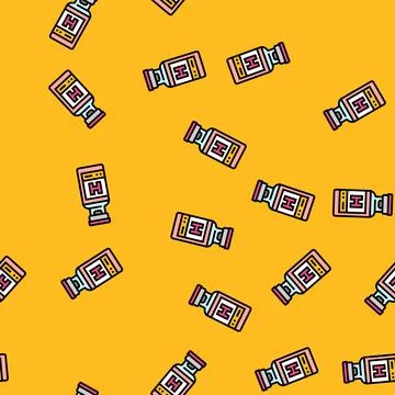 Hormone replacement therapy injection vector seamless pattern Stock Illustration