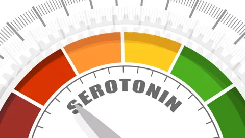Hormone serotonin level. Stock Footage 143687032