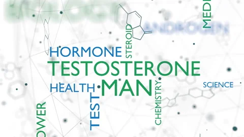 Hormone testosterone tags. Stock Footage 143128936