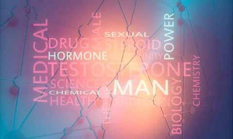 Hormone testosterone tags. Stock Illustration