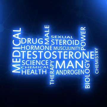 Hormone testosterone tags. Stock Illustration