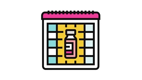 Hormone therapy calendar Stock Footage 326113828