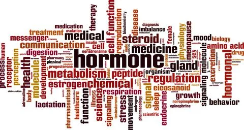 Hormone word cloud Stock Illustration