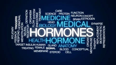 Hormones animated word cloud, text desig... | Stock Video | Pond5