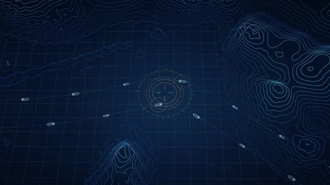 Hormuz Two-Way Lanes Navigation Visualization Maritime Traffic Flow Animation Stock Footage 341914477