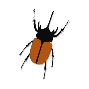 Horn beetle vector design. Stock Illustration