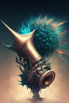 Horn of blasting Stock Illustration