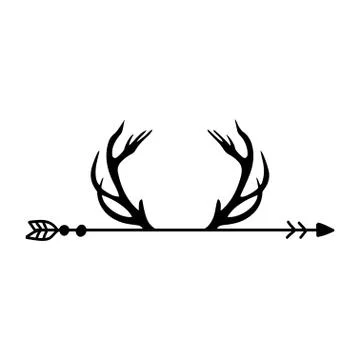 'horn' on boho arrow Stock Illustration