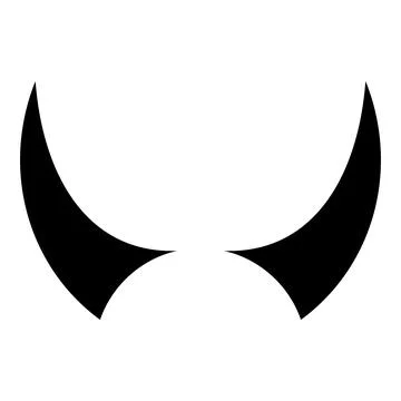 Horn of devil horns monster from hell Halloween carnival concept demon sata.. Stock Illustration