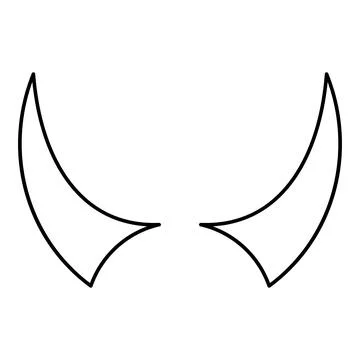 Horn of devil horns monster from hell Halloween carnival concept demon sata.. Stock Illustration