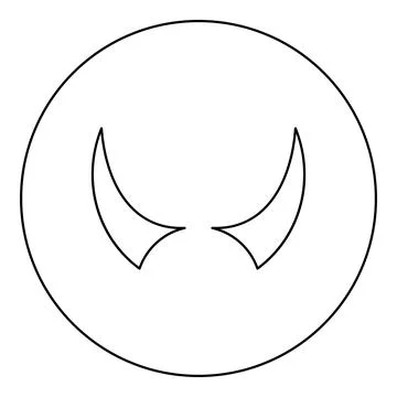 Horn of devil horns monster from hell Halloween carnival concept demon sata.. Stock Illustration